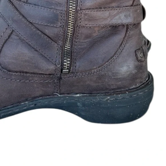 UGG 1005450 Rosen Brown Tall Women'sShearling Riding Harness Boots